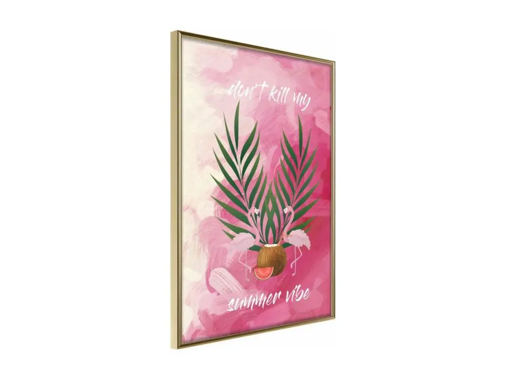 Affiche Murale Encadrée "Back to the Summer" 40 x 60 cm Or