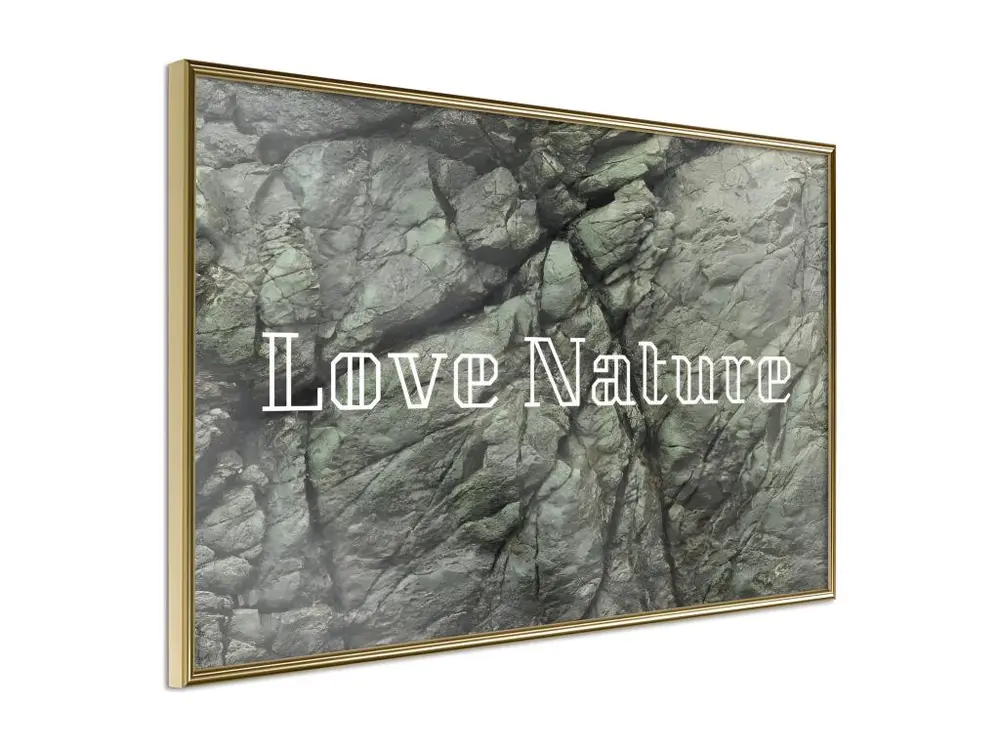 Affiche Murale Encadrée "Nature" 60 x 40 cm Or