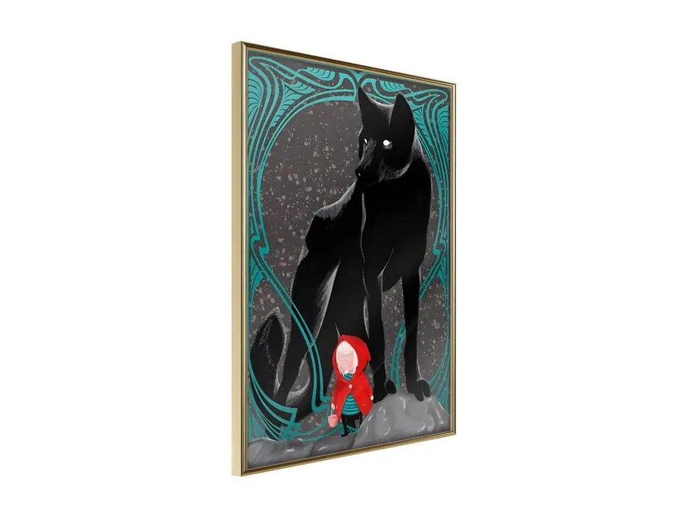 Affiche Murale Encadrée "Bad Wolf" 40 x 60 cm Or