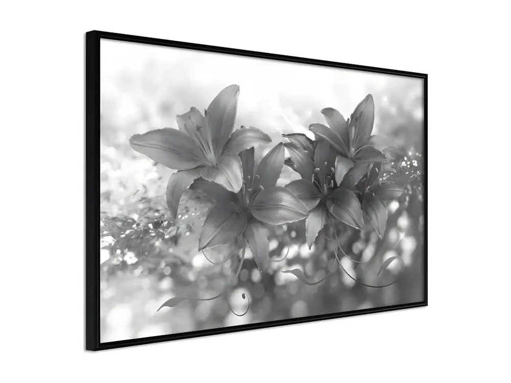 Affiche Murale Encadrée "Dark Lillies" 60 x 40 cm Noir