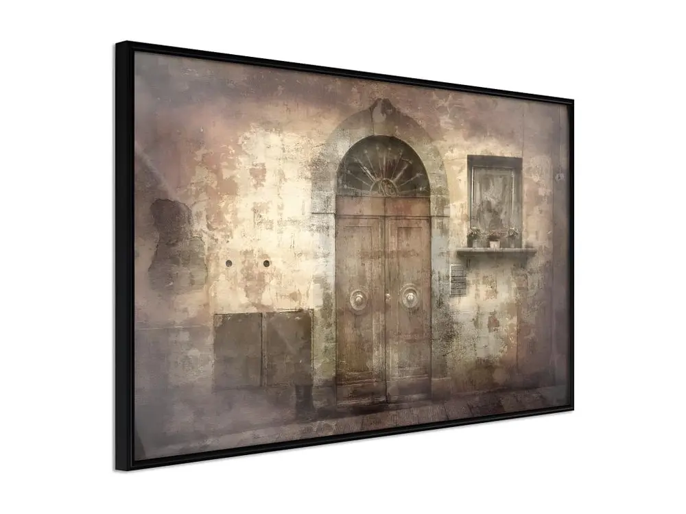 Affiche Murale Encadrée "Mysterious Door" 60 x 40 cm Noir