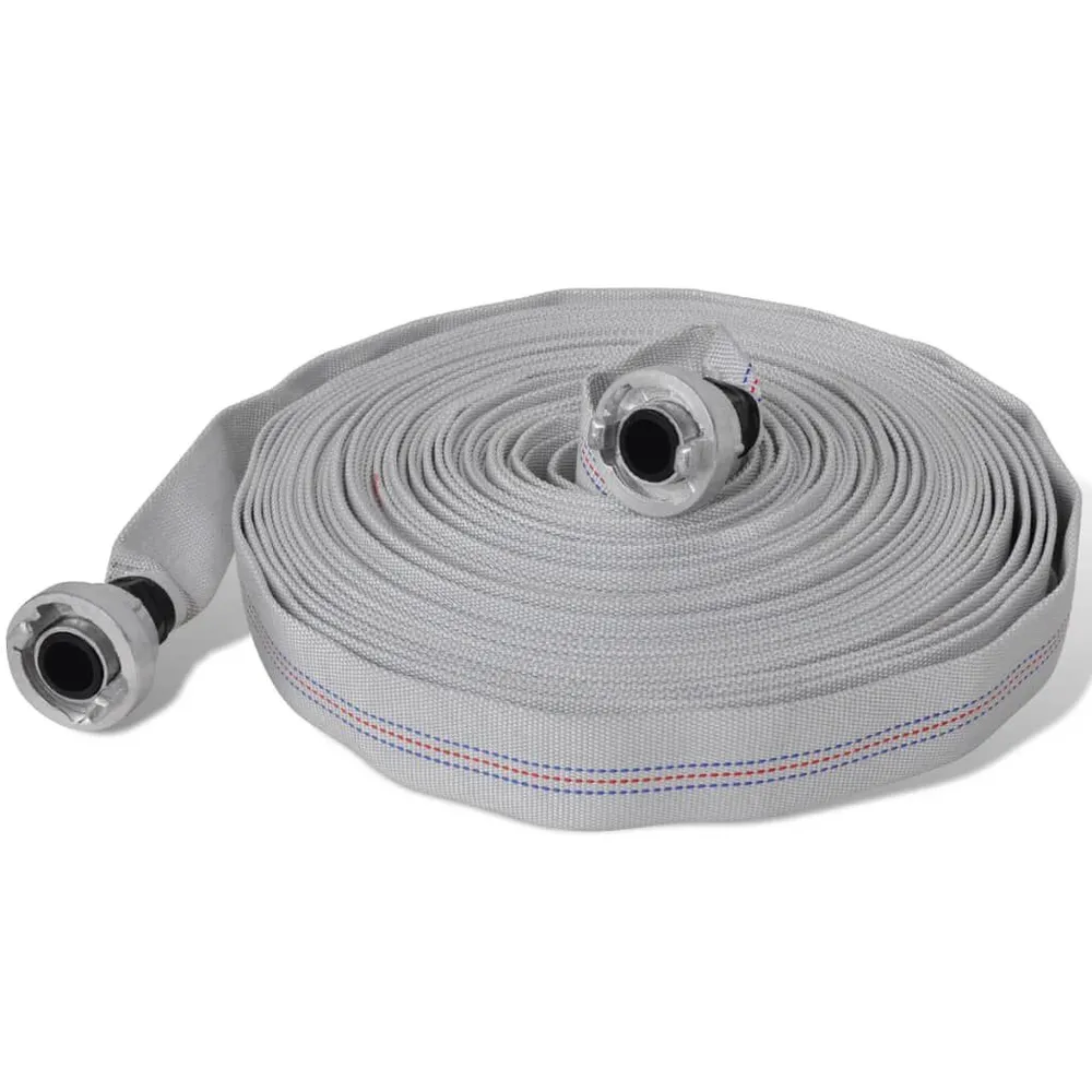 Tuyau d'incendie plat 20 m avec raccords D-Storz 1 pouce