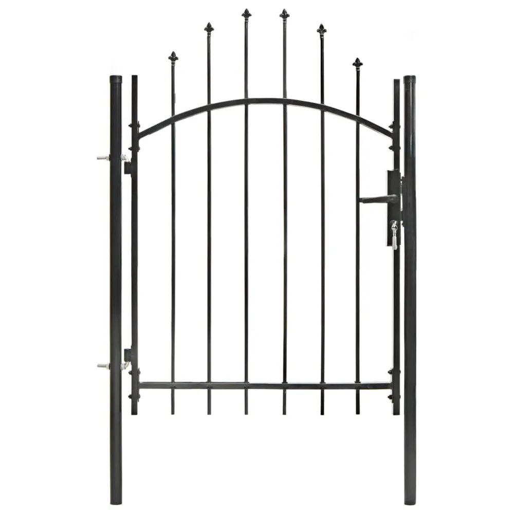 Portail de jardin Acier 1 x 1,5 m Noir