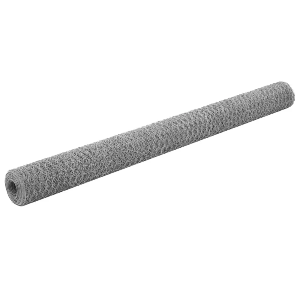 Grillage pour volière Acier galvanisé 25x1,5 m Argenté