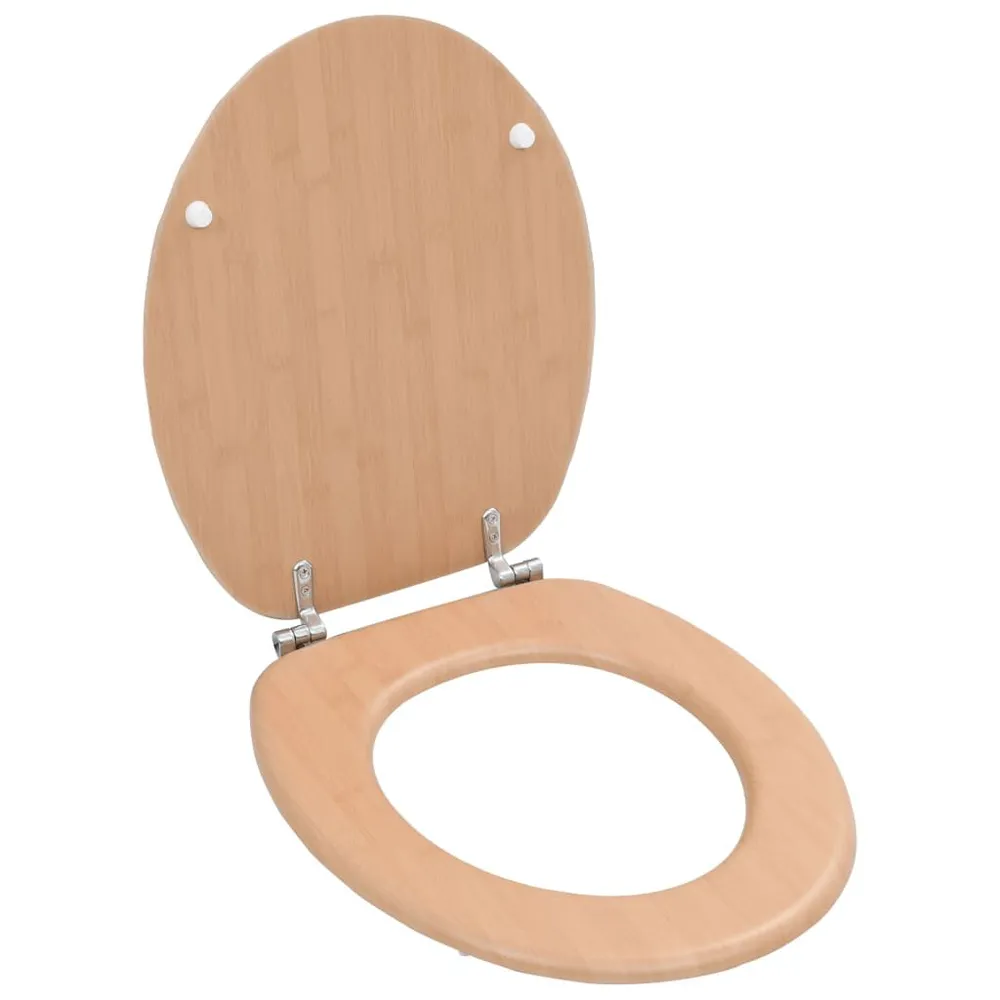 Siège de toilette avec couvercle MDF Design bambou