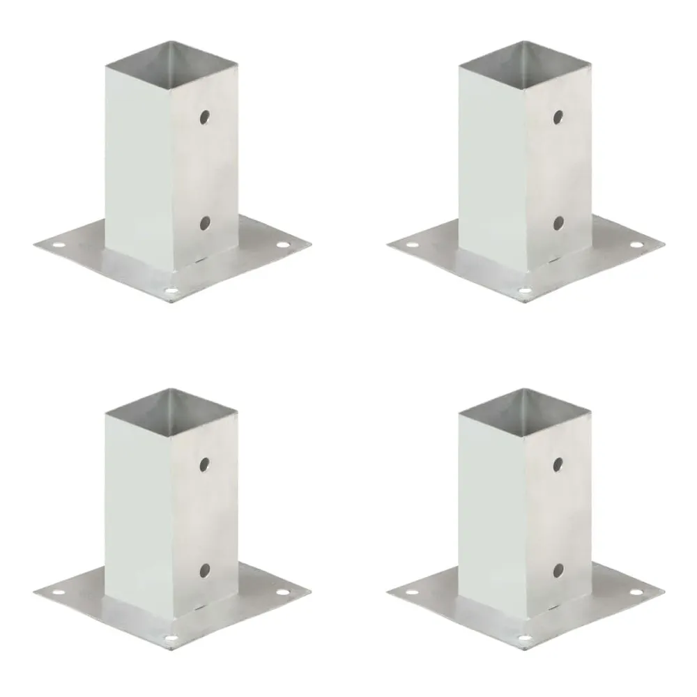 Ancres de poteau 4 pcs Métal galvanisé 71 mm