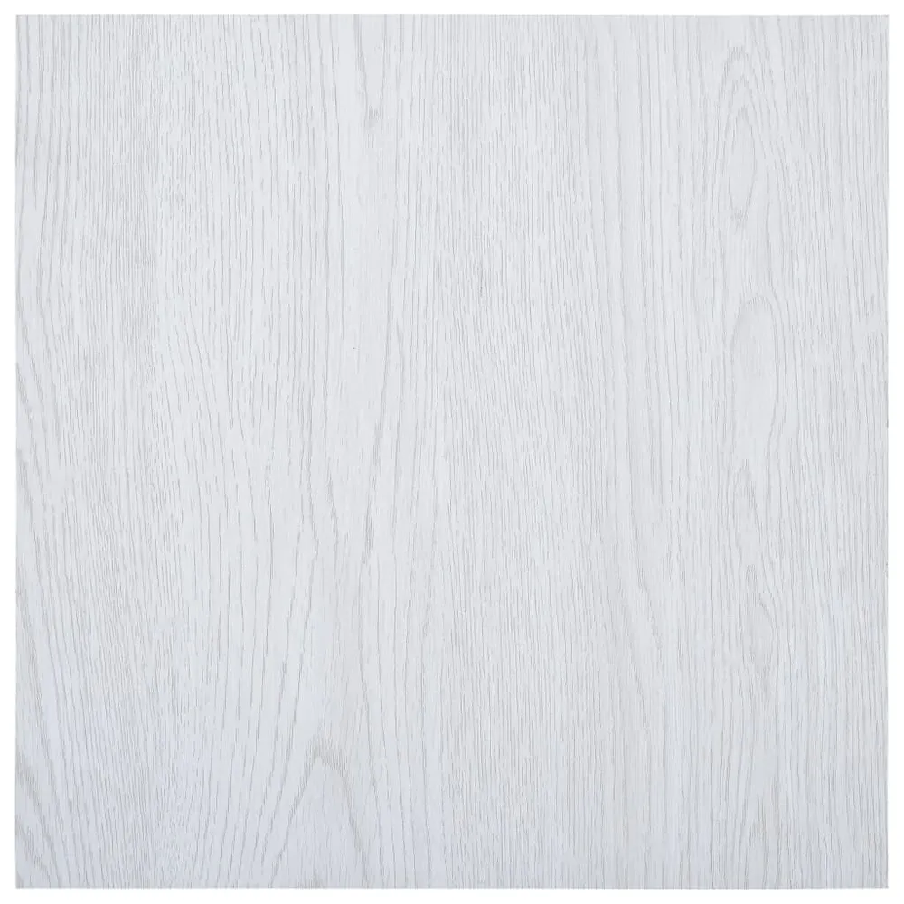 Dalles de plancher autoadhésives 5,11 m² PVC blanc