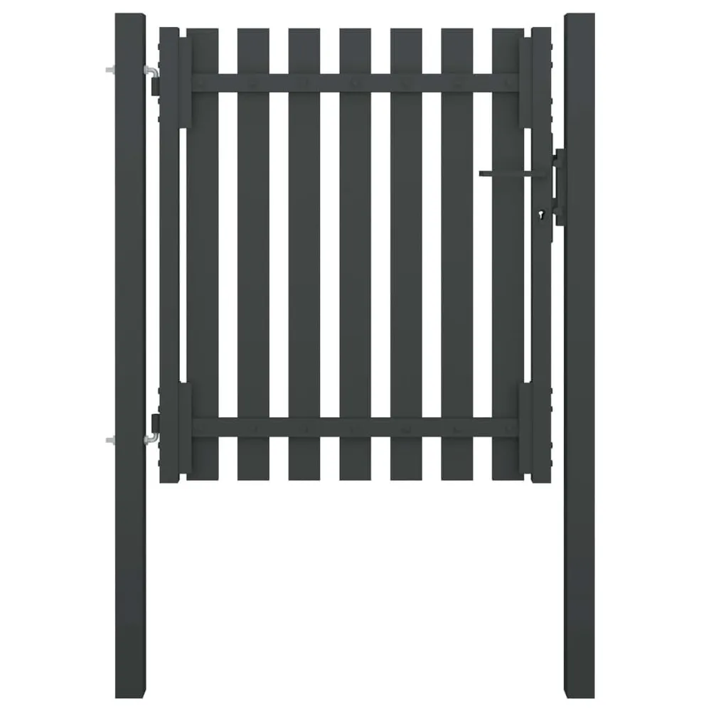 Portail de clôture de jardin Acier 1x1,25 m Anthracite