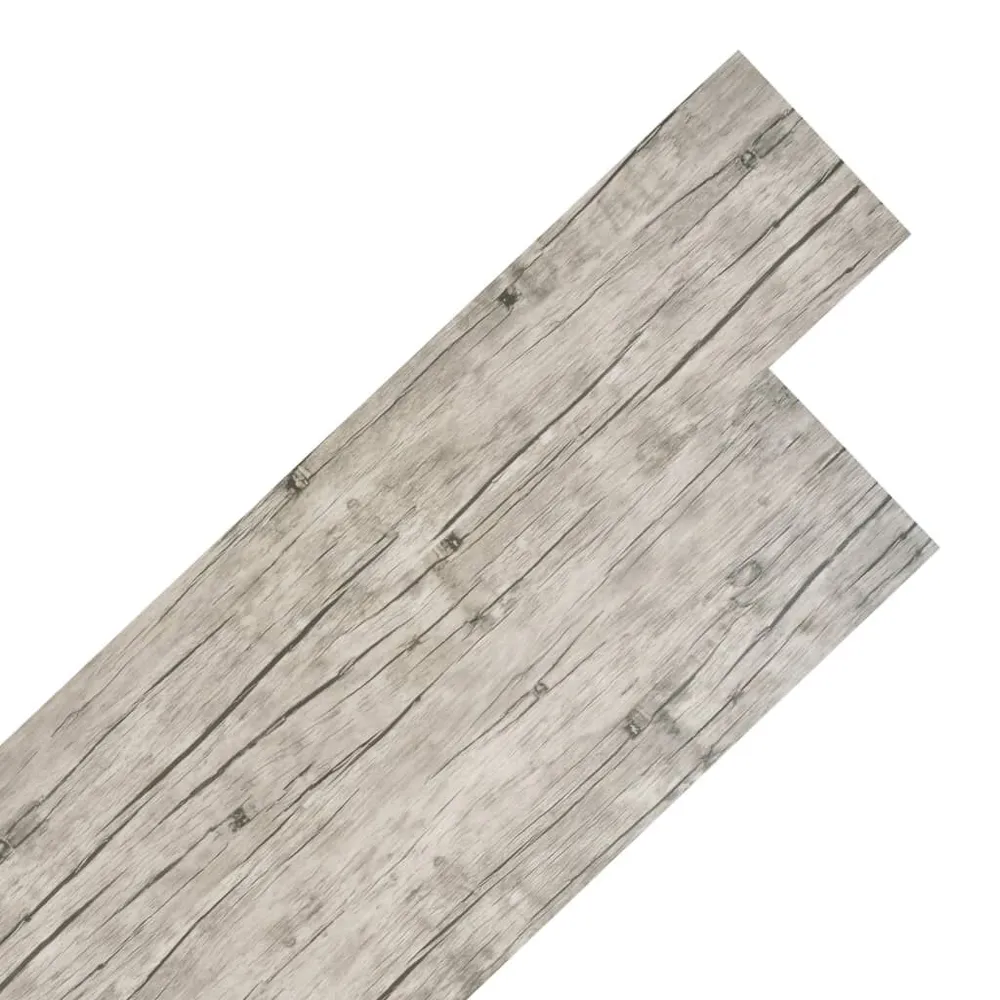 Planches de plancher PVC Non auto-adhésif 4,46m² 3mm Gris évident