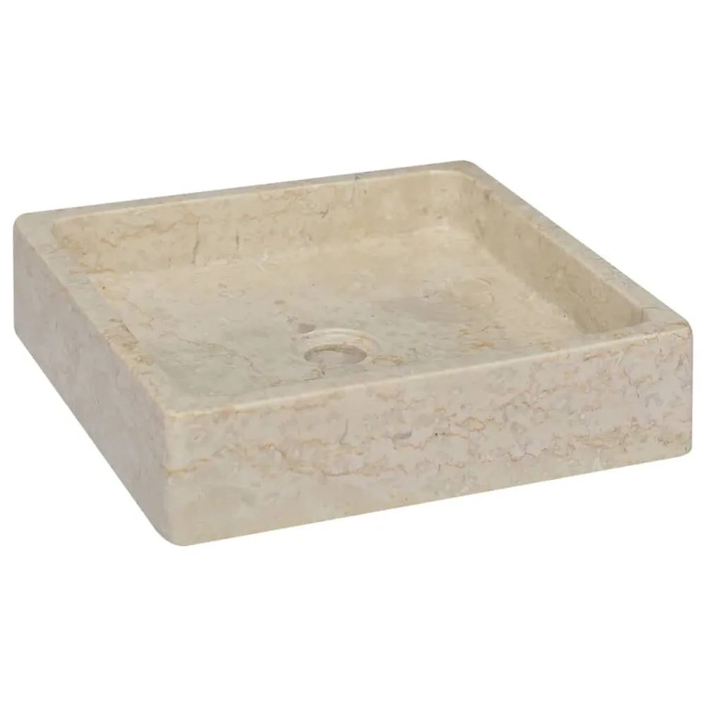 Lavabo Crème 40x40x10 cm Marbre