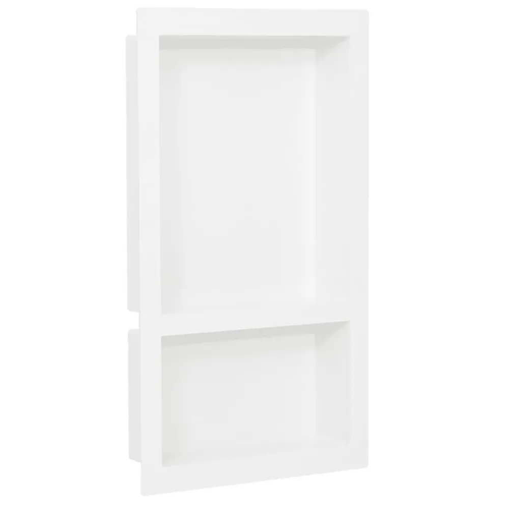 Niche de douche avec 2 compartiments Blanc brillant 41x69x9 cm