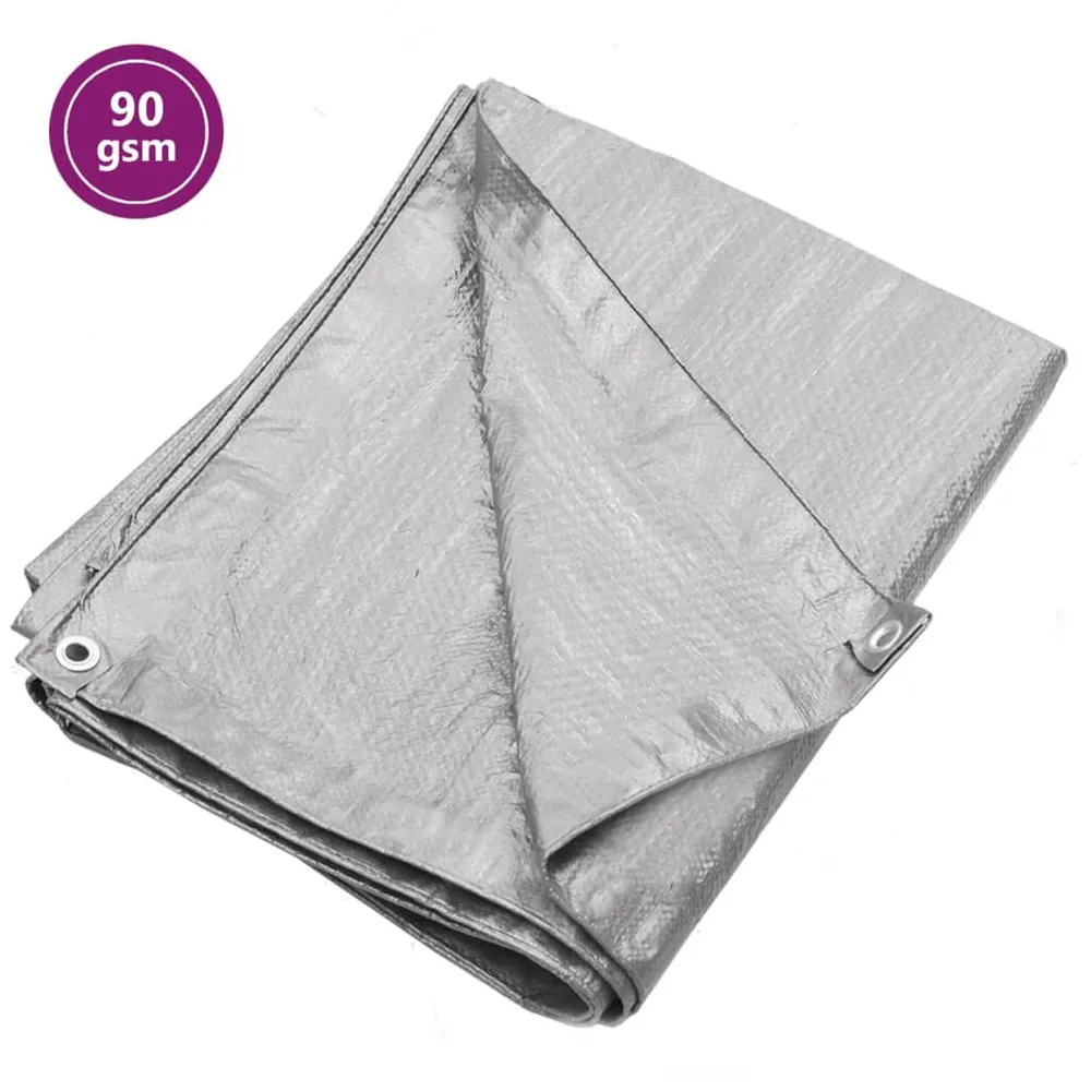 Bâche 90 g/m² 8x10 m Gris PEHD