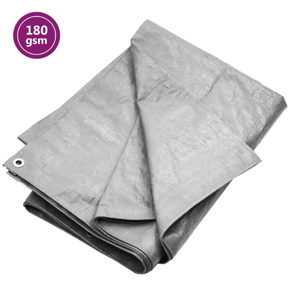 Bâche 180 g/m² 2x3 m Gris PEHD