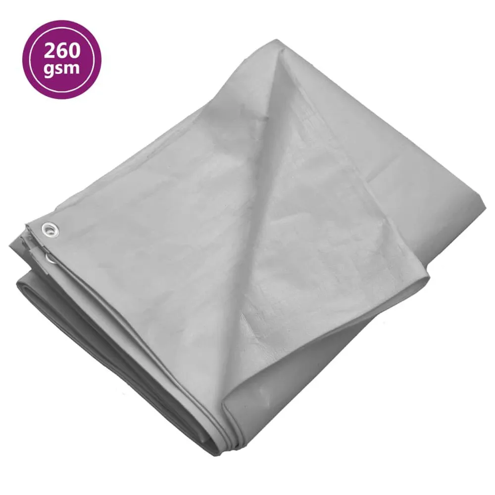 Bâche 260 g/m² 2x3 m Gris PEHD