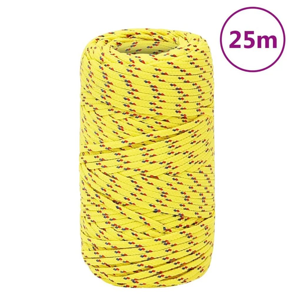 Corde de bateau Jaune 2 mm 25 m Polypropylène