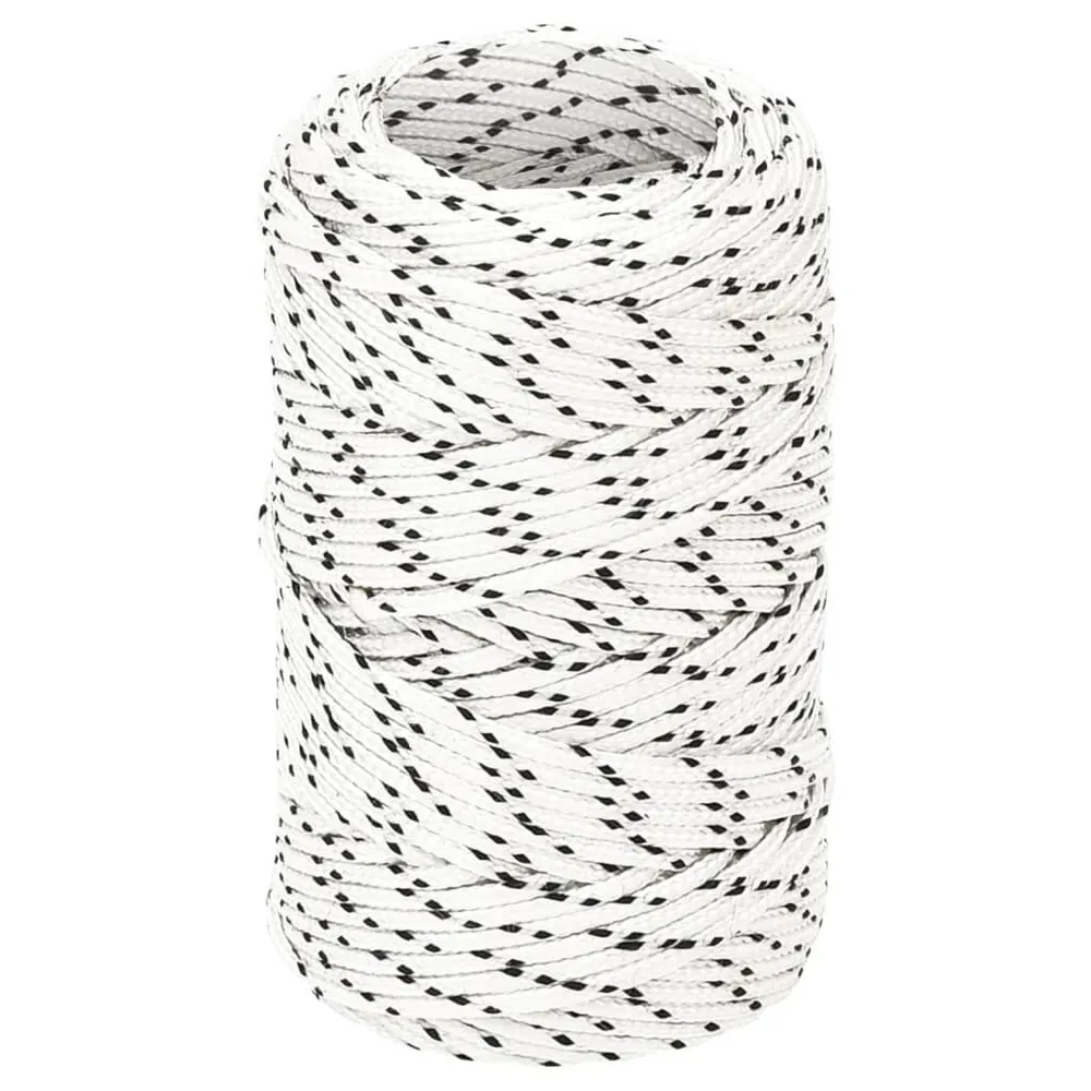 Corde de bateau tressé Blanc 2 mmx25 m Polyester