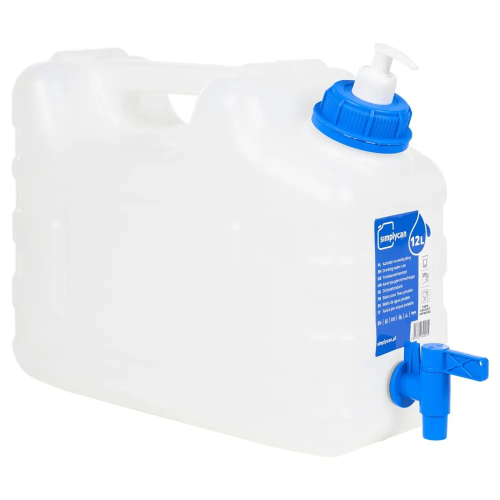 Bidon d'eau avec robinet distributeur de savon 10 L plastique