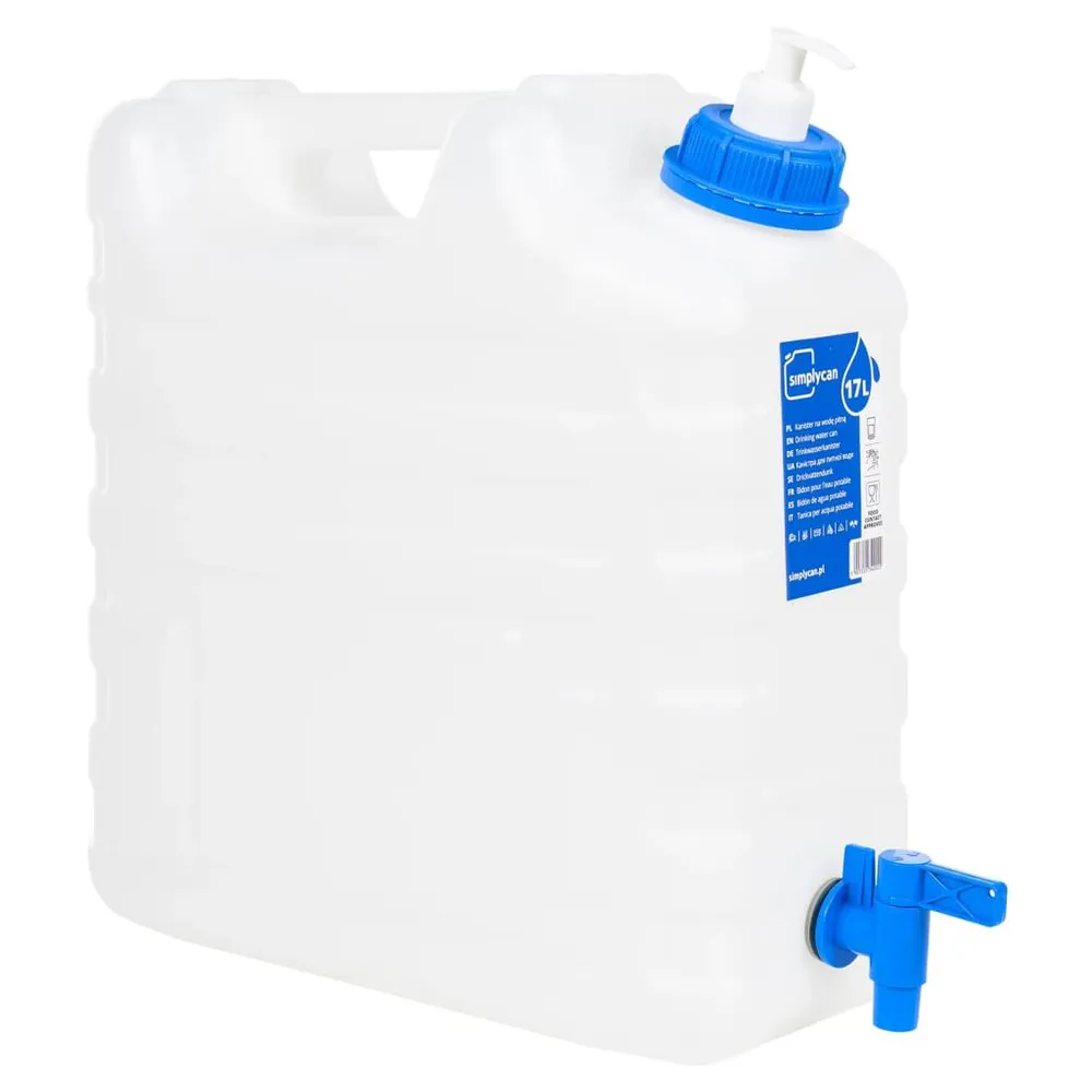 Bidon d'eau avec robinet distributeur de savon 15 L plastique