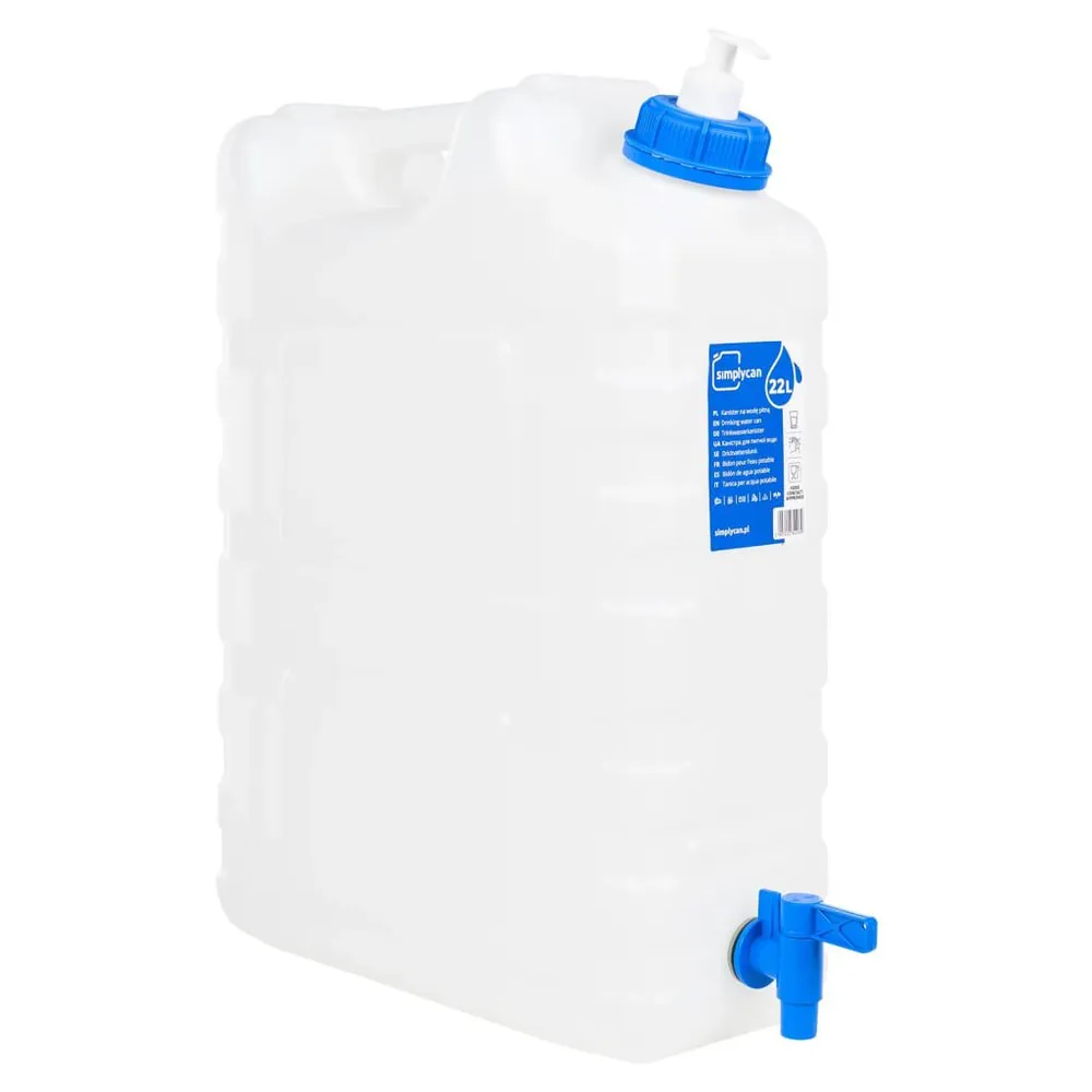 Bidon d'eau avec robinet distributeur de savon 20 L plastique