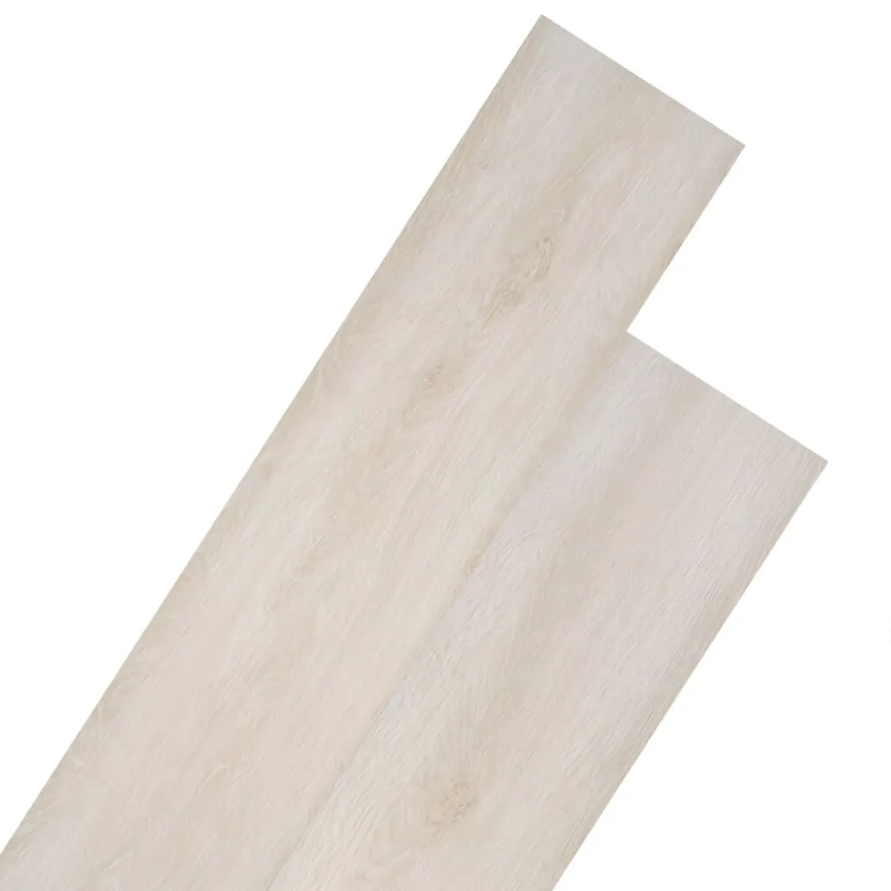 Planches de plancher PVC Non auto-adhésif Chêne blanc classique