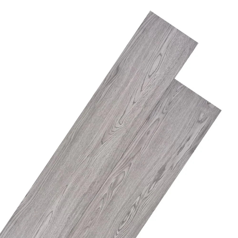 Planches de plancher PVC Non auto-adhésif 5,26m² 2mm Gris foncé