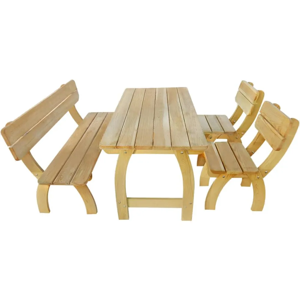 Ensemble à manger d'extérieur 4 pcs Bois de pin imprégné