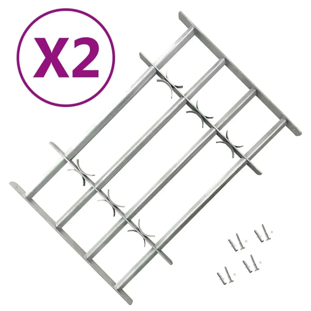 Grilles réglables de sécurité de fenêtres 2 pcs 1000-1500 mm