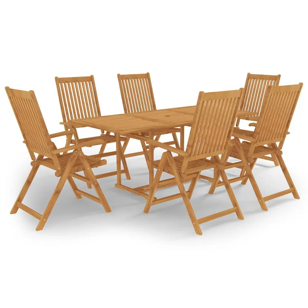 Ensemble à manger de jardin 7 pcs Bois de teck massif