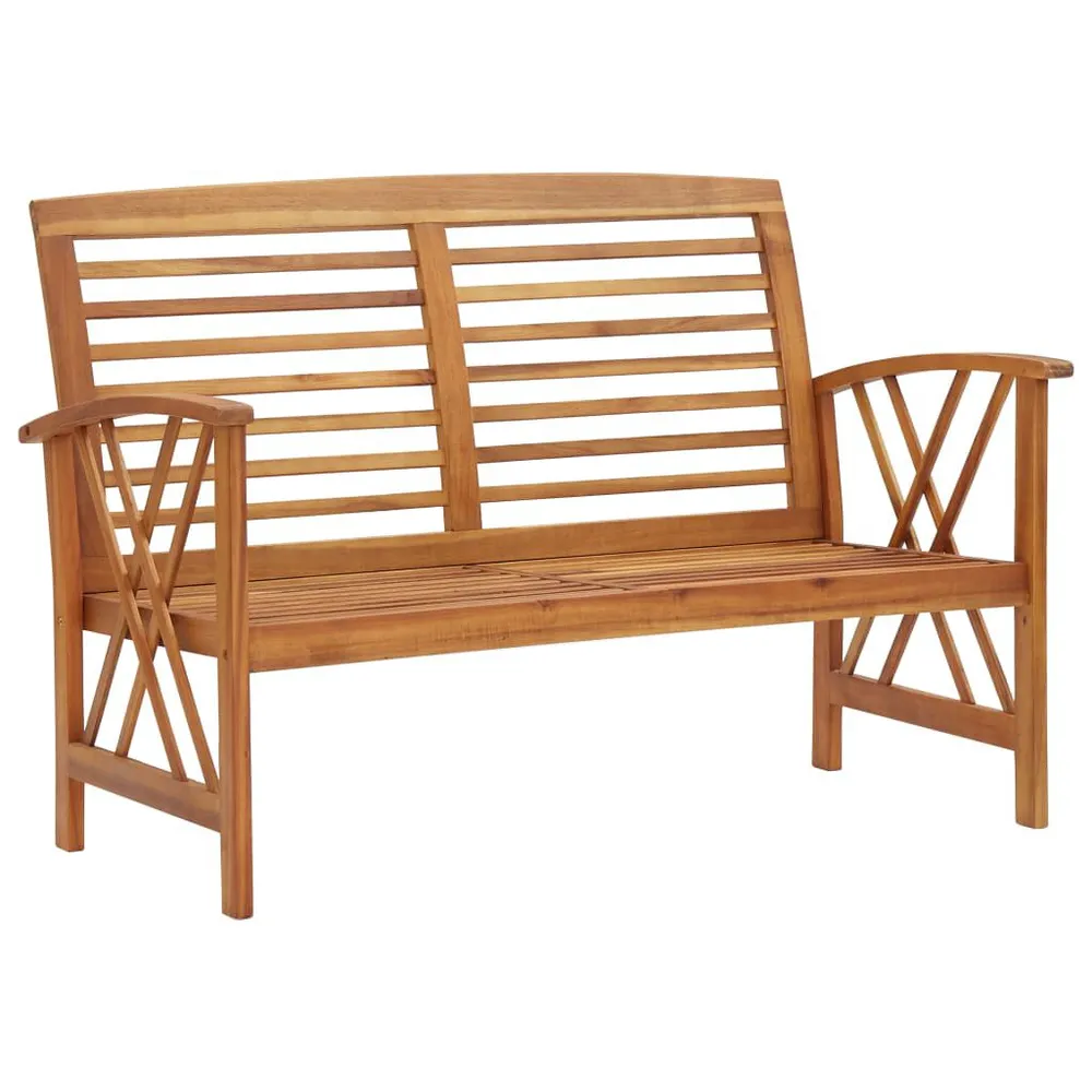 Banc de jardin 119 cm bois d'acacia solide