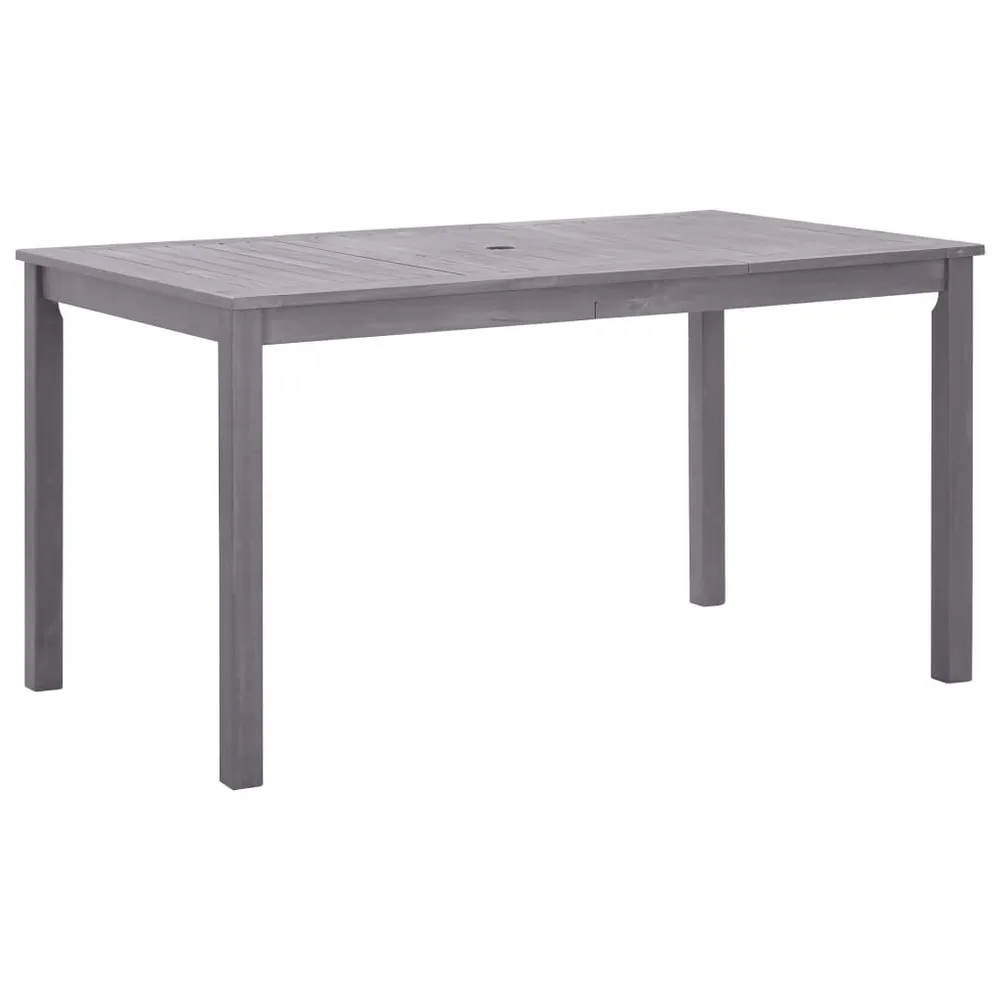 Table de jardin Délavage gris 140x80x74 cm Bois d'acacia massif