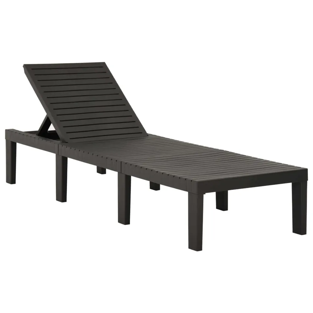 Chaise longue plastique anthracite