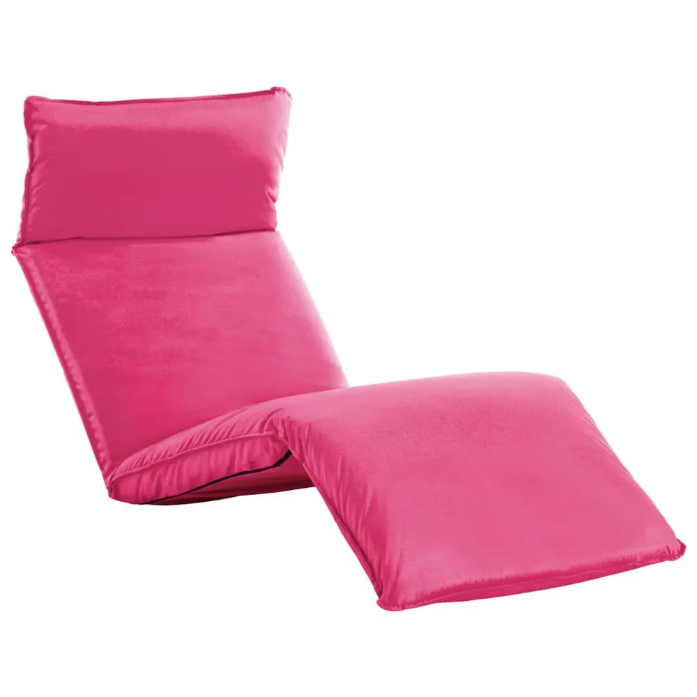 Chaise longue pliable Tissu Oxford Rose