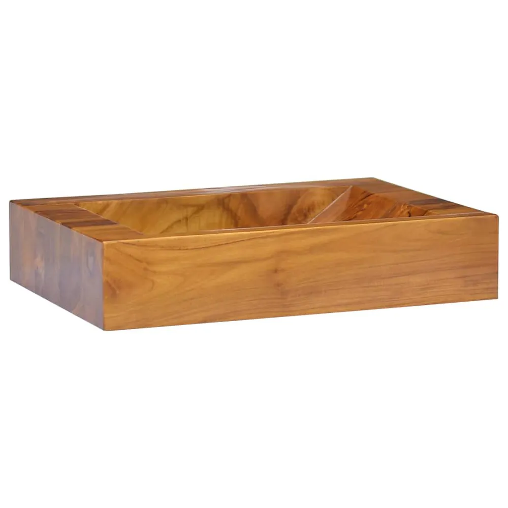 Lavabo Bois de teck massif 50x35x10 cm