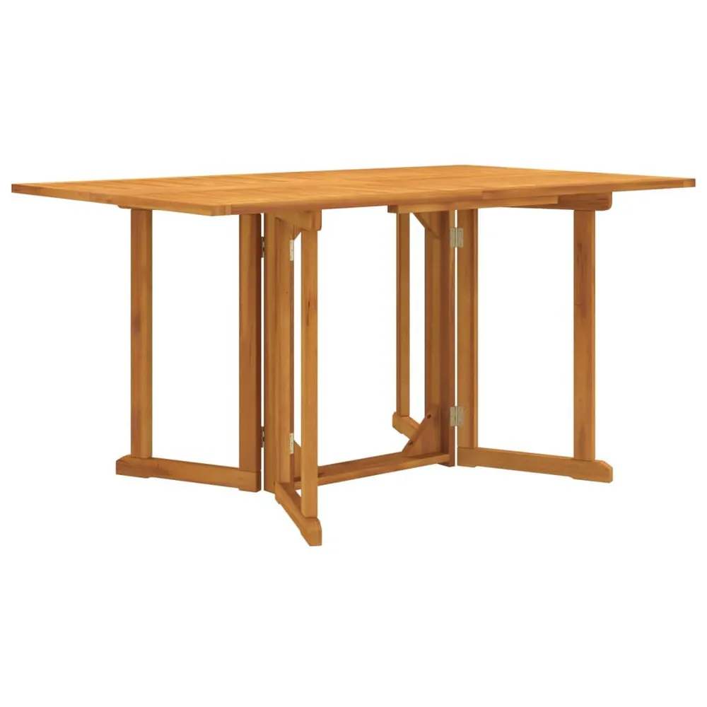 Table de jardin papillon pliante 150x90x75 cm bois massif teck