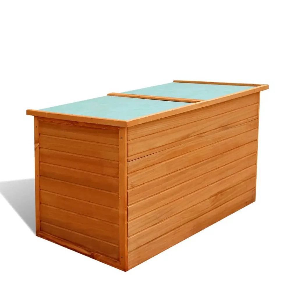 Boîte de rangement de jardin 126x72x72 cm Bois