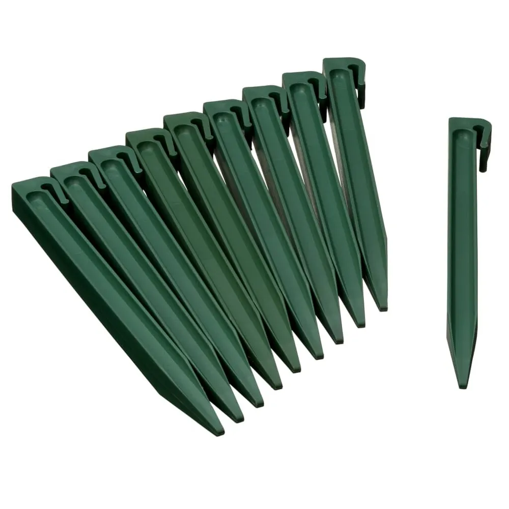 Nature Chevilles d'ancrage de jardin 10 pcs Vert