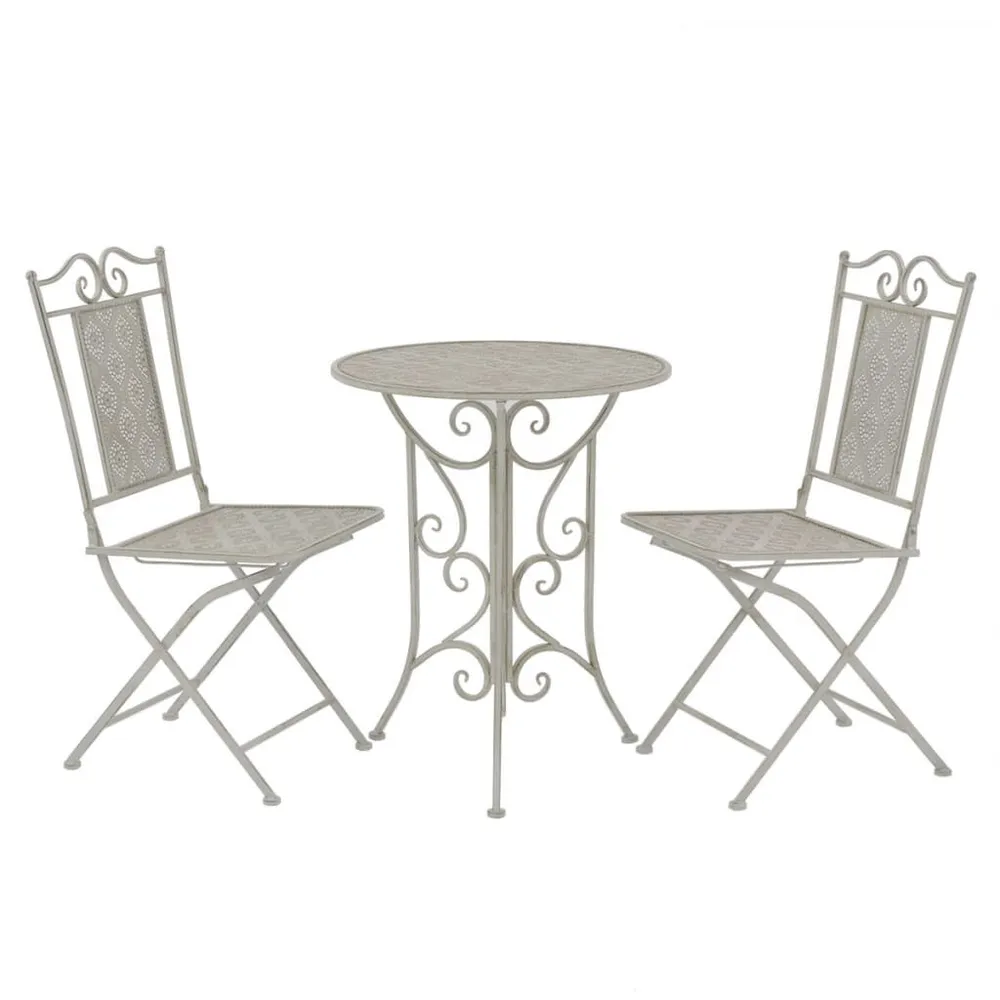 Mobilier de bistro 3 pcs Acier Gris