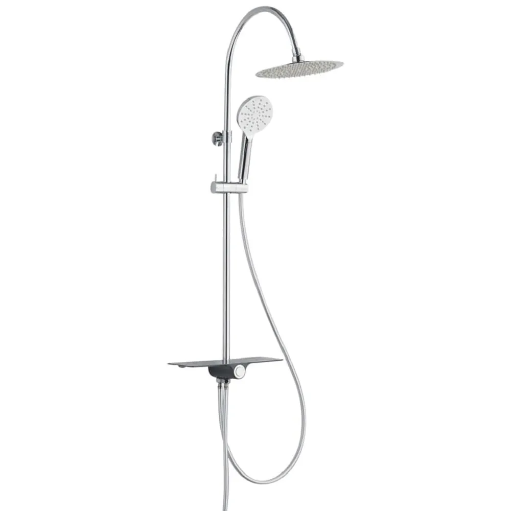 SCHÜTTE Ensemble de douche avec bac AQUASTAR chrome-anthracite