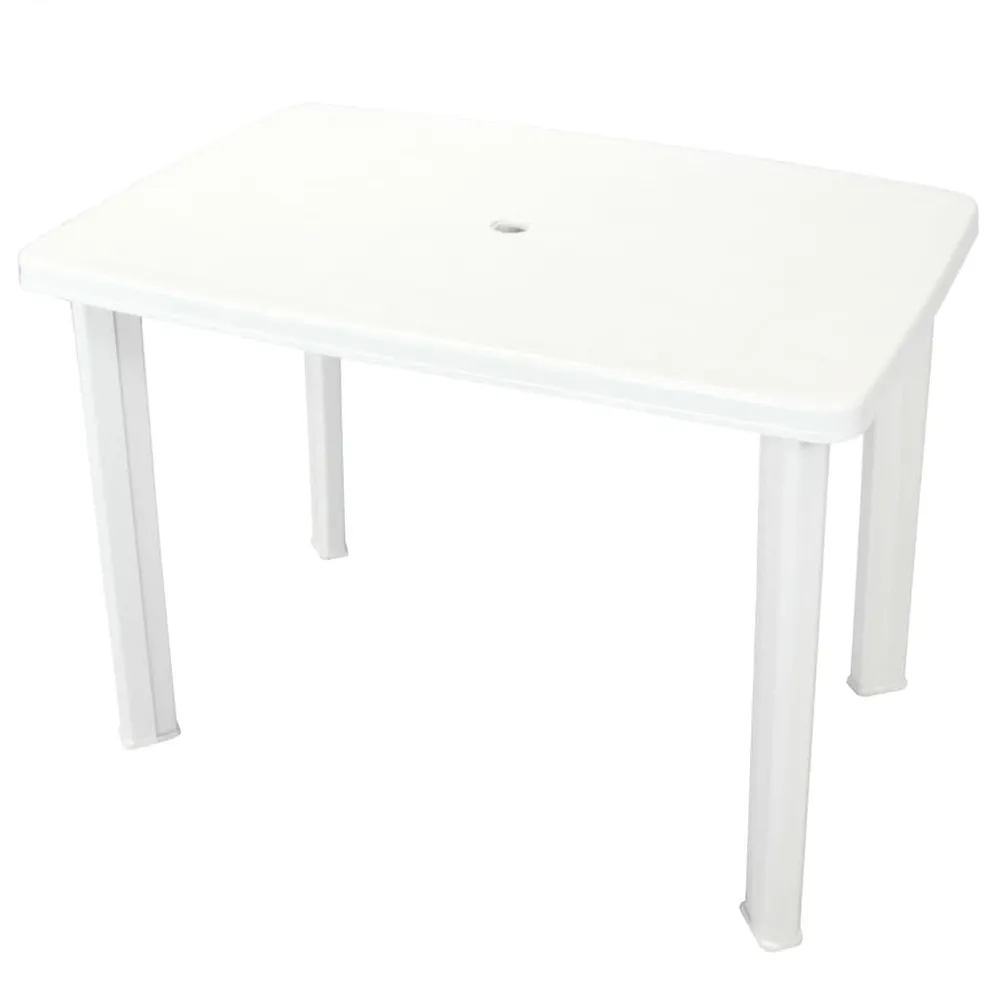 Table de jardin Blanc 101 x 68 x 72 cm Plastique