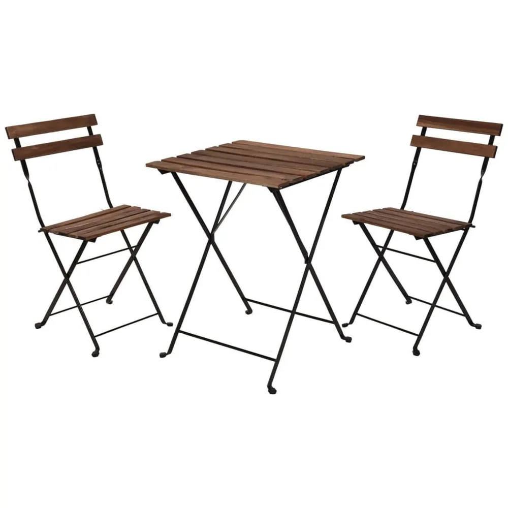 ProGarden Ensemble de bistro 3 pcs Noir