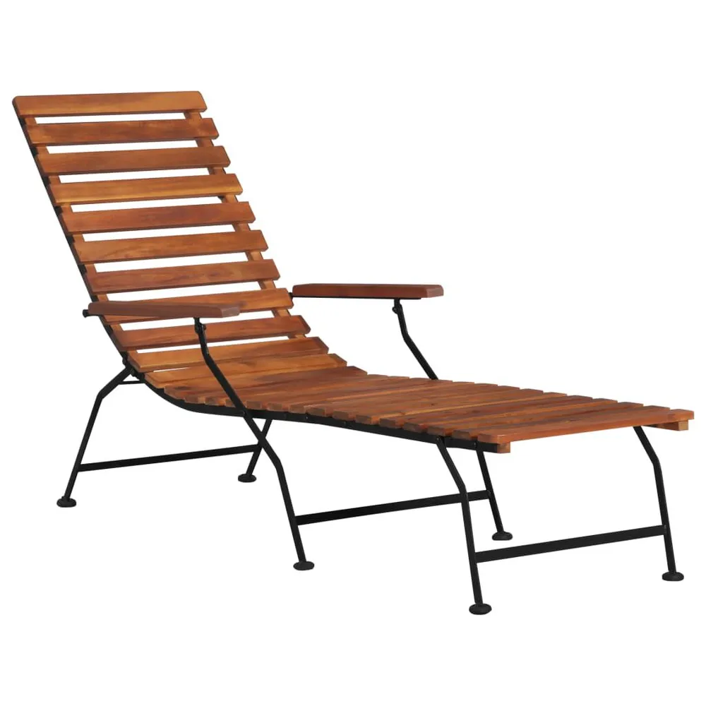 Chaise de terrasse d'extérieur Bois d'acacia solide