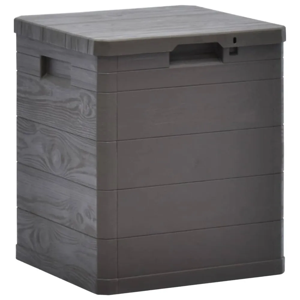 Boîte de rangement de jardin 90 L Marron