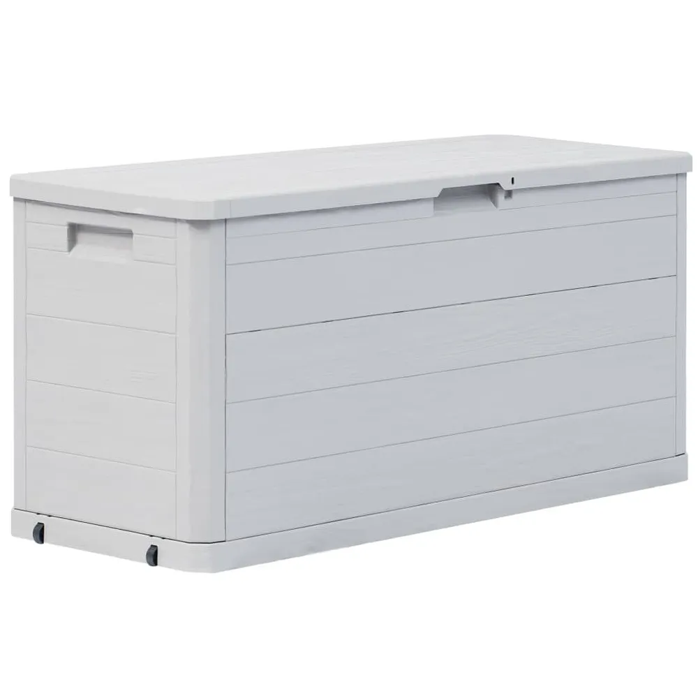 Boîte de rangement de jardin 280 L Gris évident