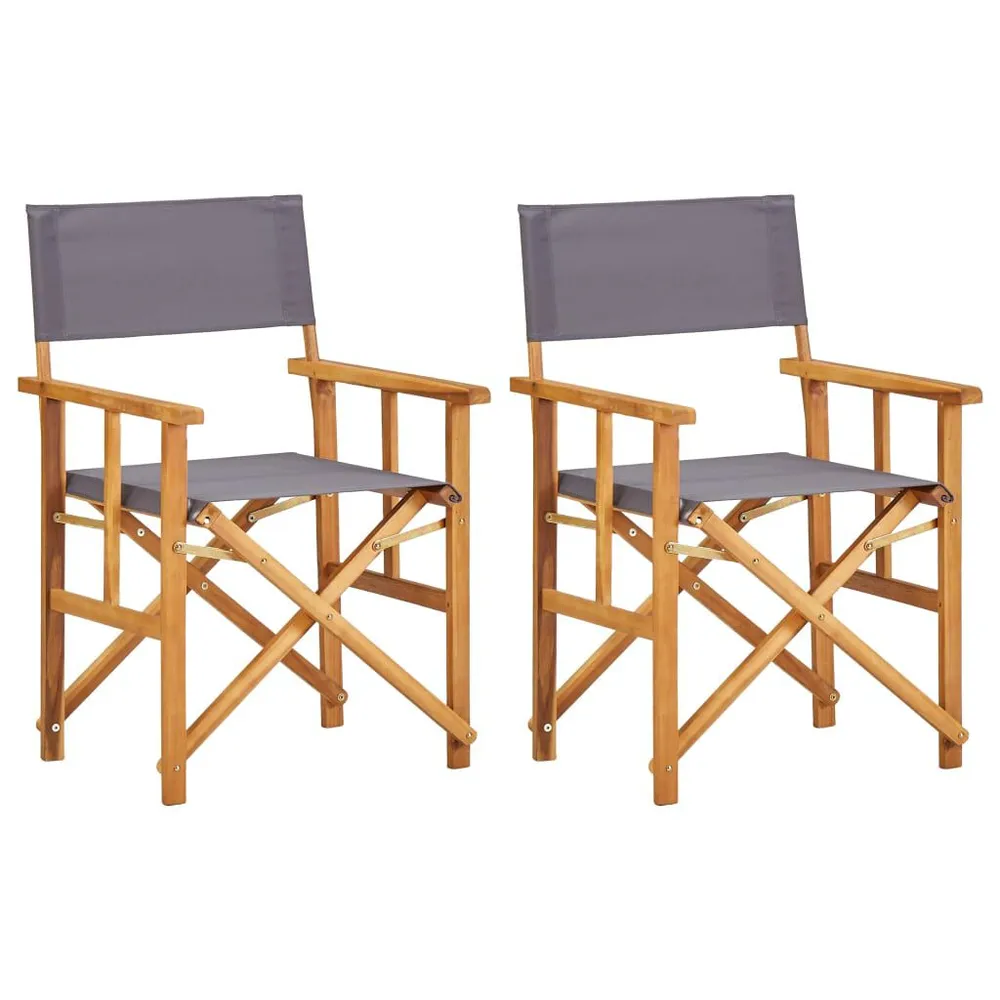 Chaises de metteur en scène lot de 2 Bois massif d'acacia