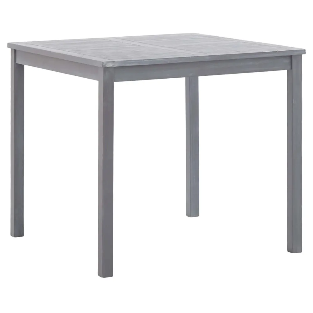 Table de jardin Gris 80x80x74 cm Bois d'acacia massif