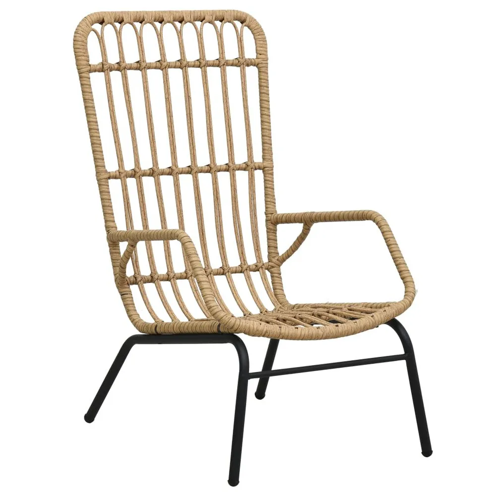 Chaise de jardin Résine tressée Marron évident