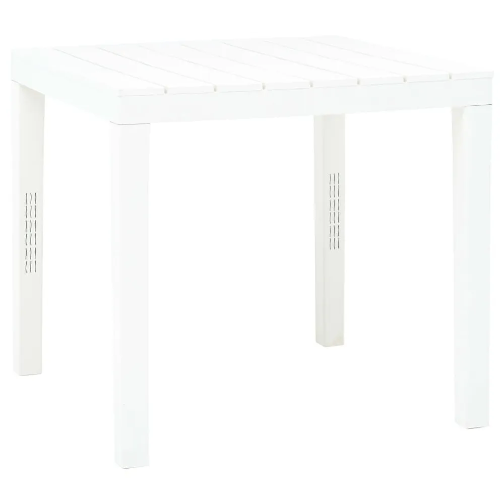 Table de jardin Blanc 78x78x72 cm Plastique