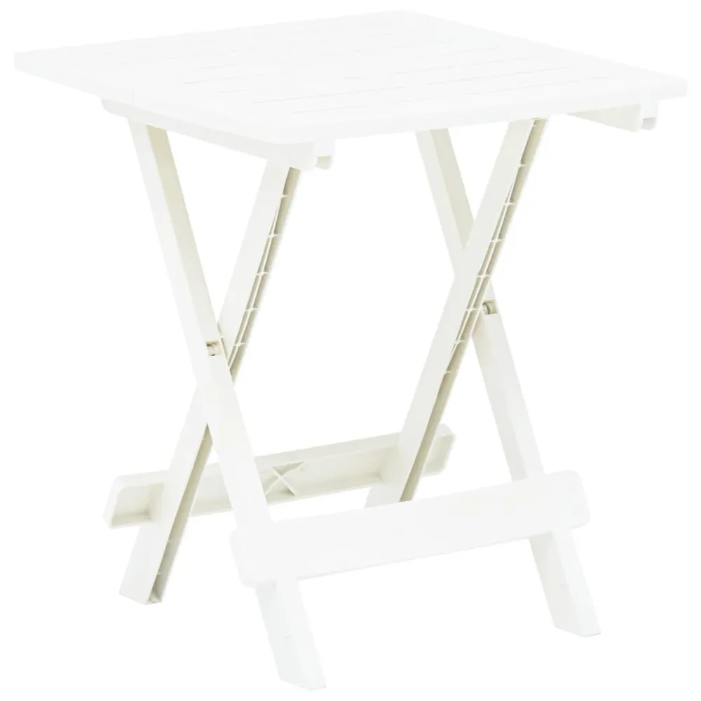 Table pliable de jardin blanc 45x43x50 cm plastique