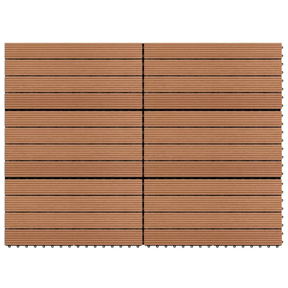 Dalles WPC 60x30 cm 6 pcs 1m² Marron