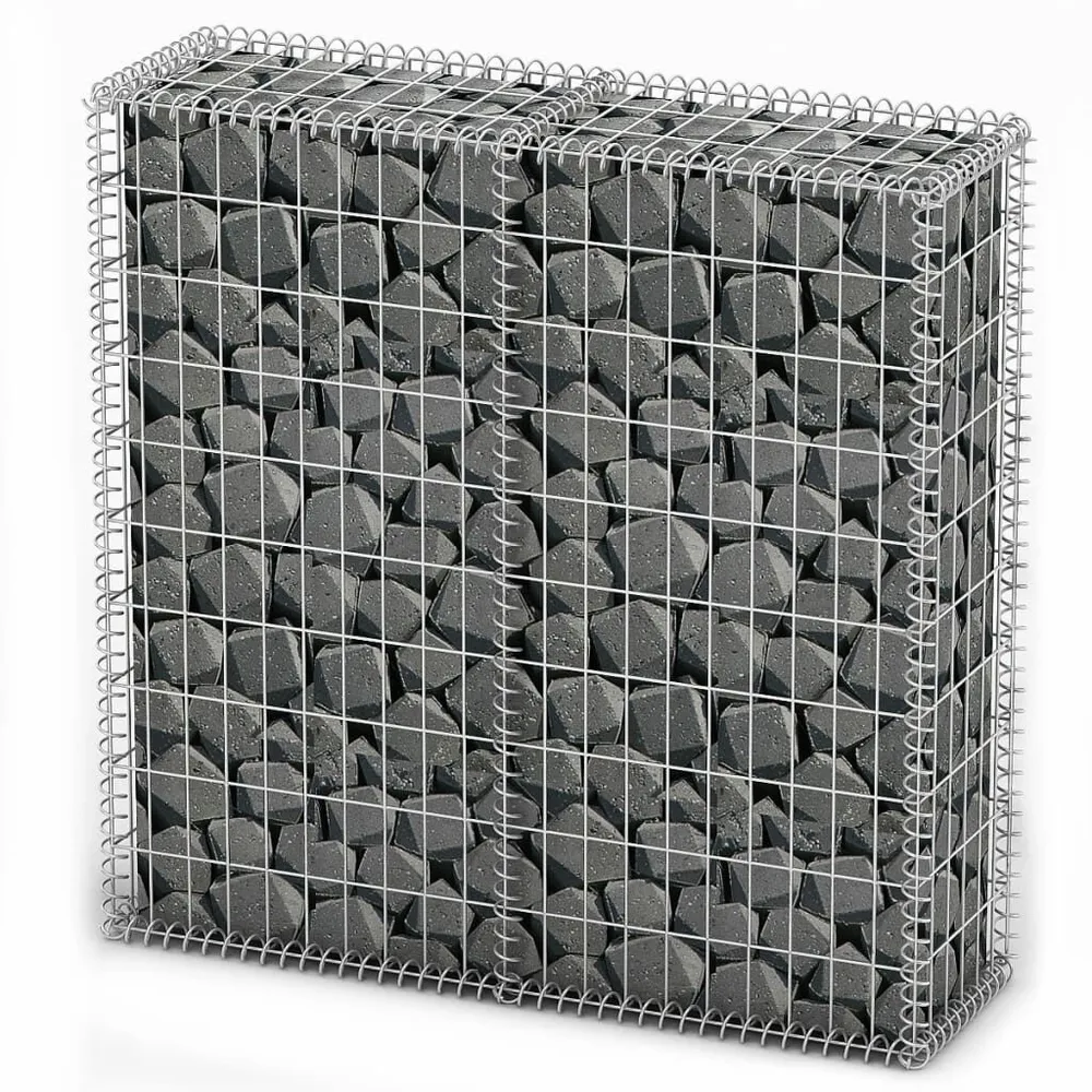 Panier de gabion avec couvercle Fil galvanisé 100x100x30 cm